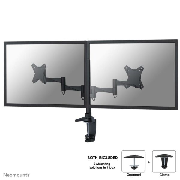 Gibljivi nosilec za 2 monitorja 10-27'', 8 kg, FPMA-D1330DBLACK